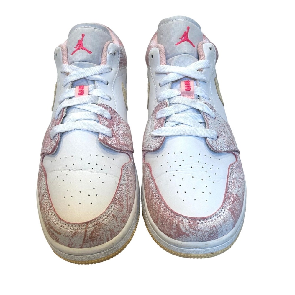 Air Jordan 1 Low SE‎ Pink Drip Women Shoes CW7104-601 Size 6.5